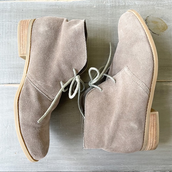 Steve Madden Shoes - Steve Madden Desmin Booties Tan Genuine Leather Suede Lace Up